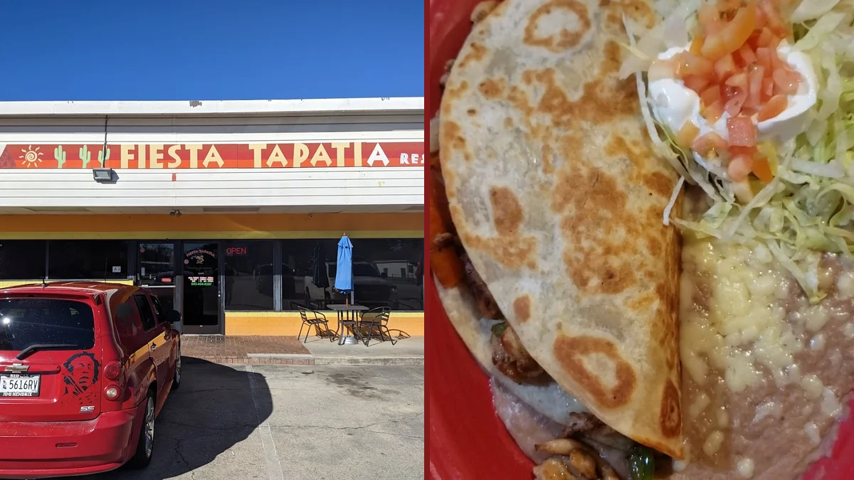 Mexican dishes served on white plates